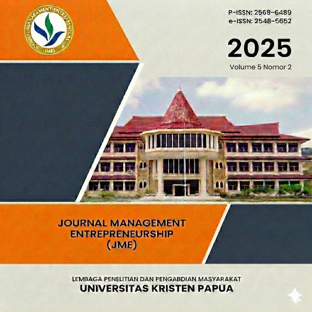 					View Vol. 5 No. 2 (2025): Journal Management Entrepreneurship (JME)
				